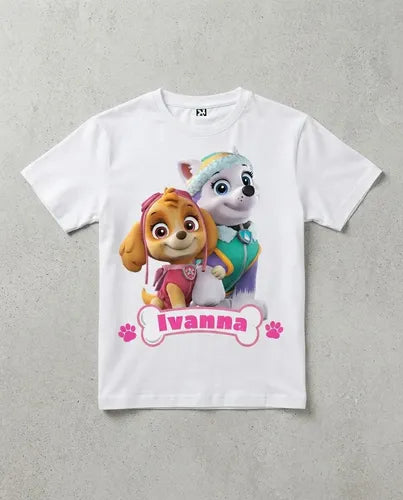 Polera Skye - Everest Paw Patrol Estampada Niña Cumpleaños