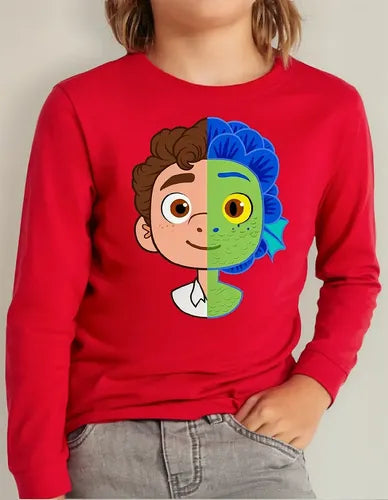 Polera Manga Larga Algodón Niños Luca Pelicula