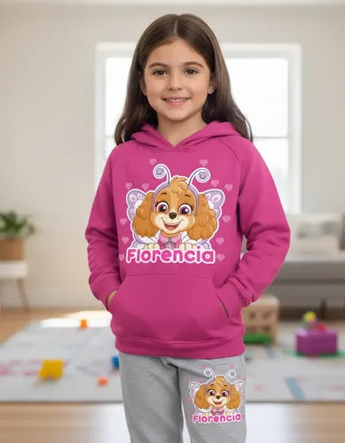 Buzo Skye Paw Patrol Pantalon Personalizado Niñas 3
