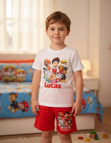 Pijama Paw Patrol Niñas Personalizado 100%  Algodón Niños
