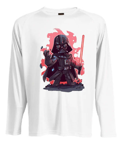 Camiseta Polar Manga Larga Polera Niño Darth Vader Star Wars