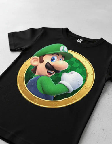 Polera Color Algodón 100% Niños Luigi Bros