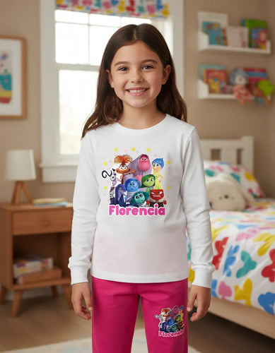 Pijama Largo Intensamente 2 Niñas Personalizado Algodon