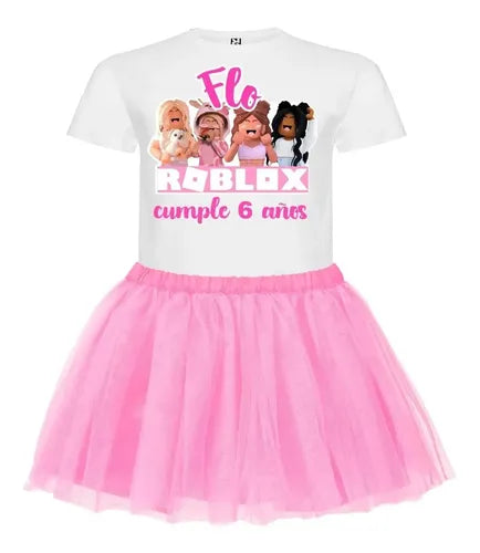 Conjunto Disfraz Roblox Niñas Personalizado
