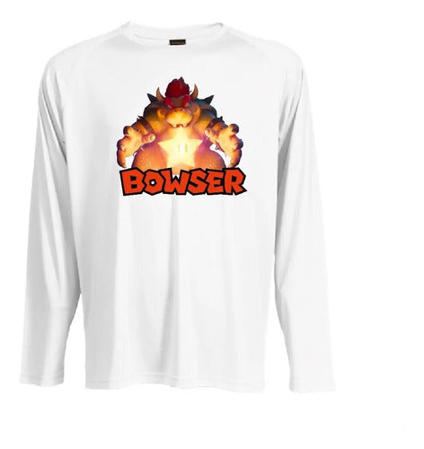 Camiseta Polar Manga Larga Polera Niño Bowser Pelicula Mario