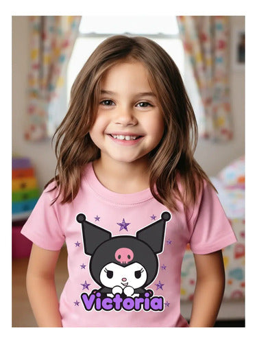 Polera Kuromi Niñas Personalizada Algodón 100% D2