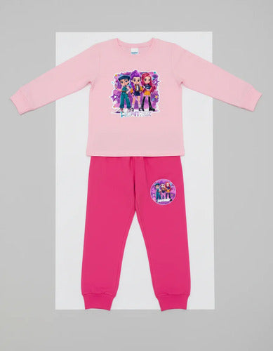 Pijama Niña Huntrix Algodón Manga Larga Invierno Suave
