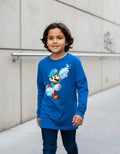 Polera Manga Larga Algodón Niños Mario Bros Hielo