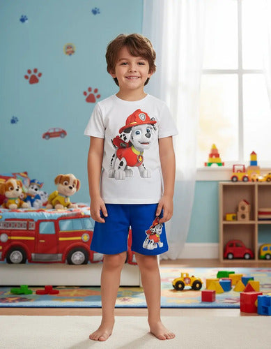 Pijama Corto Niños Algodon Paw Patrol Marshall