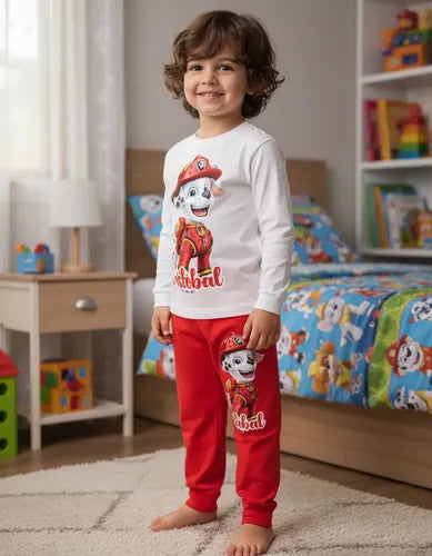 Pijama Largo Marshall Paw Patrol Película Niñopersonalizado