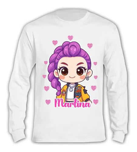 Polera Larga Rumi Huntrix Demon Hunters K Pop Personalizada