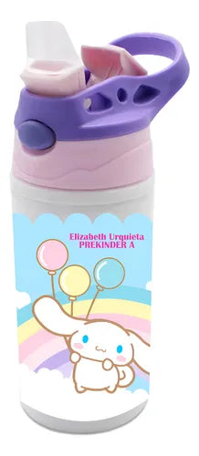 Botella Agua Colegio Cinnamoroll Personalizada Niñas