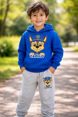 Buzo Chase Paw Patrol Poleron Pantalon Personalizad Niños