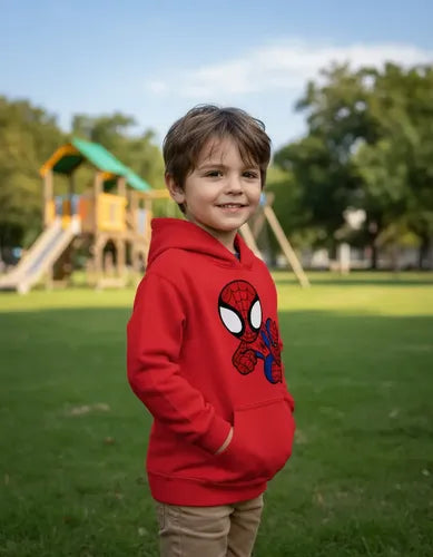 Polerón Canguro Algodón Niños Spiderman Mini
