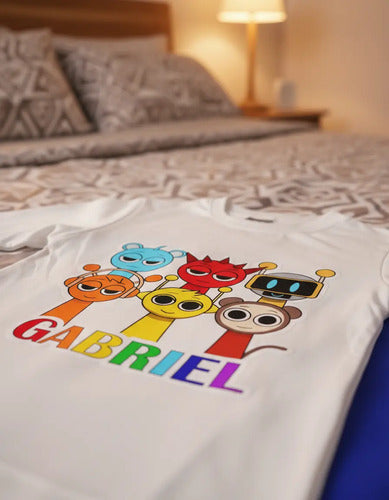 Pijama Largo Sprunki Niños Algodón Personalizado