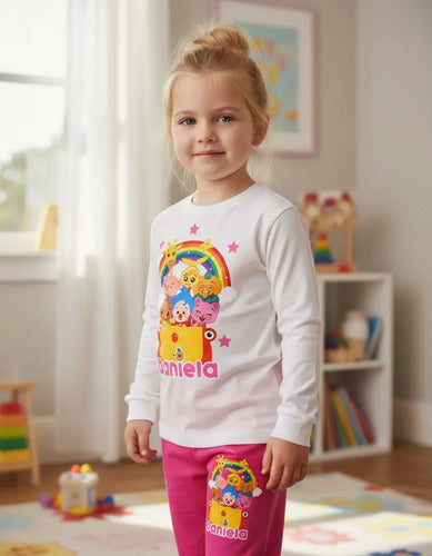 Pijama Largo Plim Plim Niñas Algodón Personalizado