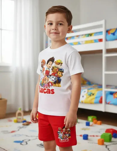 Pijama Paw Patrol Niñas Personalizado 100%  Algodón Niños