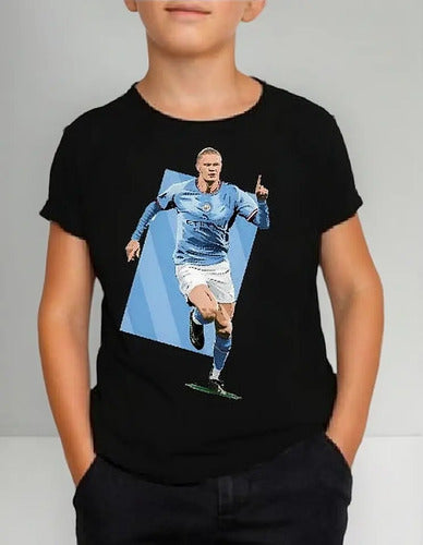 Polera Color Algodón 100% Niños Haaland Manchester