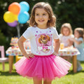 Conjunto Skye Paw Patrol Niña Polera Tutu Cumpleaños Disfraz