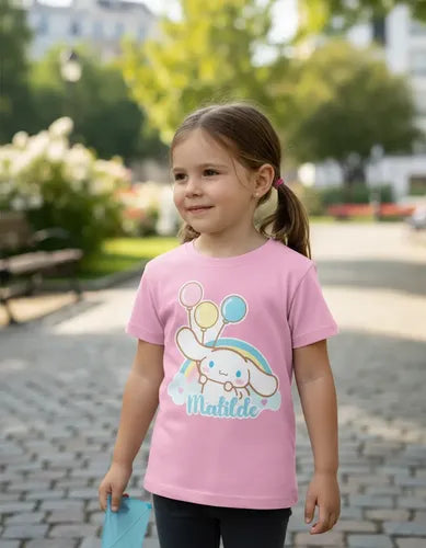 Polera Cinnamoroll Niñas Personalizada Algodón 100%