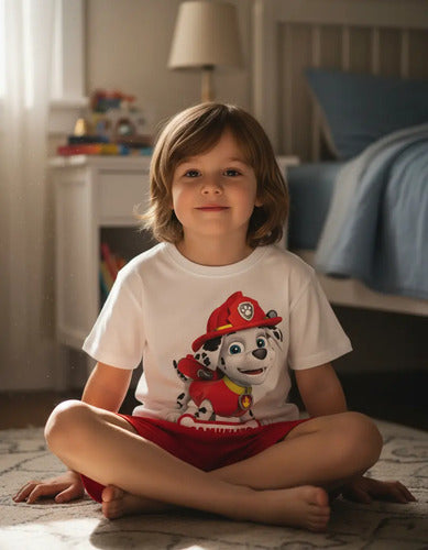 Pijama Marshall Paw Patrol Personalizado 2 Niños100%algodón