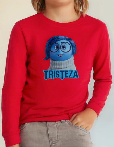 Polera Manga Larga Algodón Niños Intensa Tristeza Mente