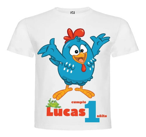 Polera La Gallina Pintadita Cumpleaños Personalizada