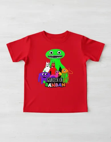 Polera Color Algodón 100% Niños Garten Of Banban 2 Roblox