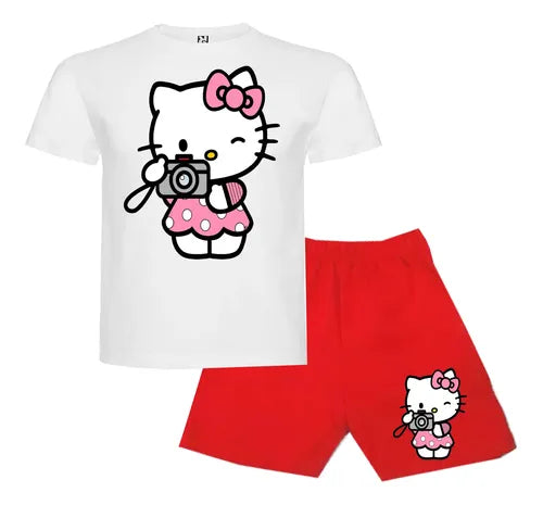 Pijama Corto Niñas Algodon Gatita Kitty
