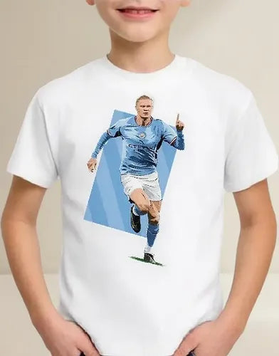 Polera Color Algodón 100% Niños Haaland Manchester