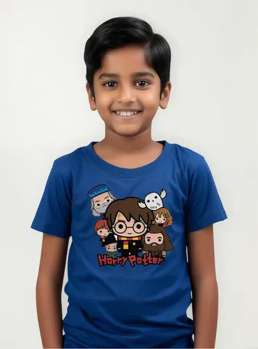 Polera Color Algodón 100% Niños Harry Potter