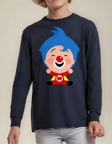 Polera Manga Larga Algodón Niños Plim Plim