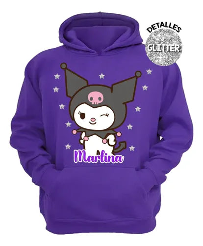 Polerón Kuromi Niñas Personalizado Algodón