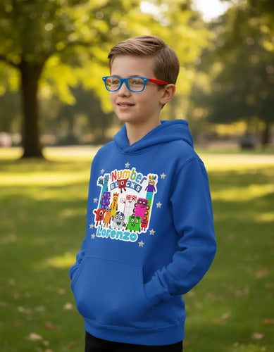 Polerón Canguro Number Blocks Personalizado Niños D1
