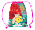 Mochila Bolsa Tela La Sirenita Jardin Infantil Colegio Niñas Fucsia Liso