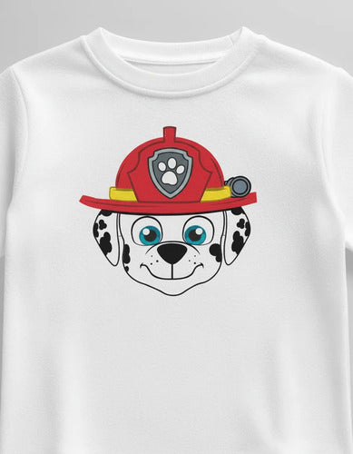 Camiseta Polar Manga Larga Polera Niño Marshall Paw Patrol