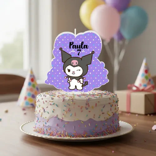 Vela De Cumpleaños Kuromi Personalizada