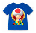 Polera Toad Mario Bros Personalizada Niños Algodón100%