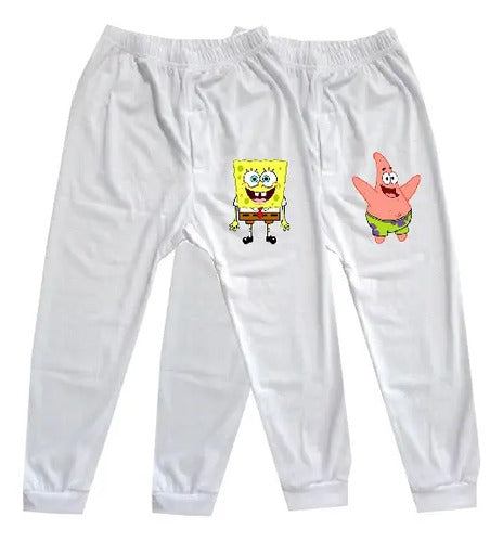 Pack 2 Calzoncillos Largos Invierno Niños Bob Esponja