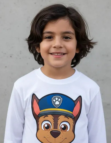 Camiseta Polar Manga Larga Polera Niño Chase Paw Patrol