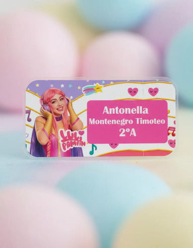 Etiquetas Escolares Personalizadas Luli Pampin Utiles Ropa Rosa Unica