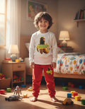 Pijama Largo Niños Algodon Chimpanzini Bananini Brainrot