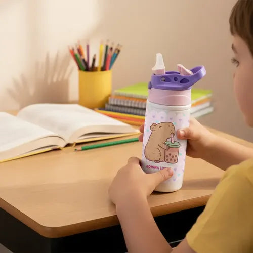Botella Agua Colegio Capibara Personalizada Niñas