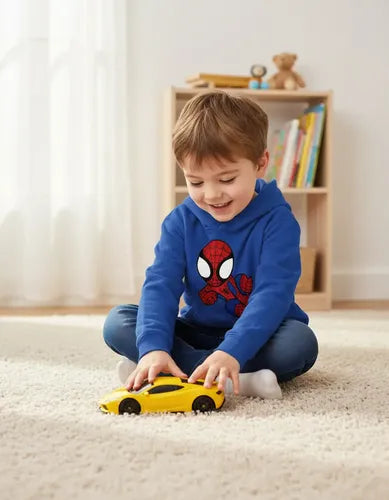 Polerón Canguro Algodón Niños Spiderman Mini