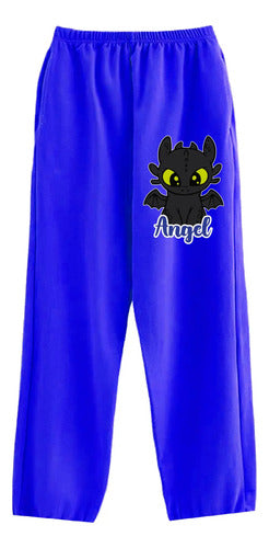 Pijama Largo Chimuelo Dragon Niños Personalizado Algodon