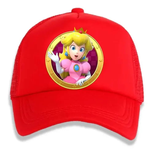 Jockey Gorro Niños Princesa Peach Regalo Navidad Rojo