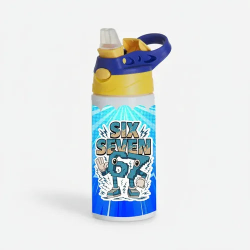 Botella Agua Six Seven 67 Niños Azul