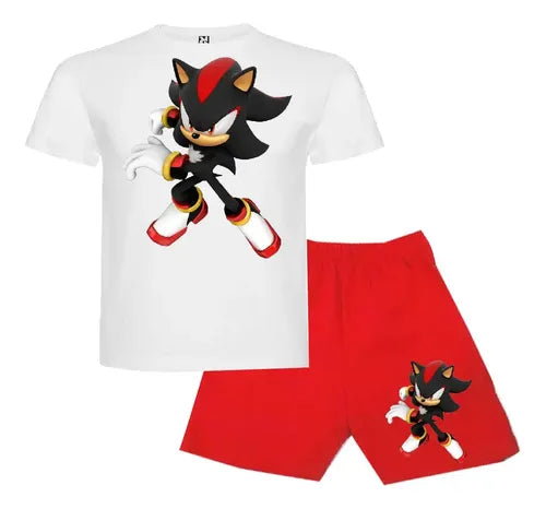 Pijama Corto Niños Algodon Sonic Shadow