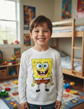 Camiseta Polar Manga Larga Polera Niño Niña Bob Esponja