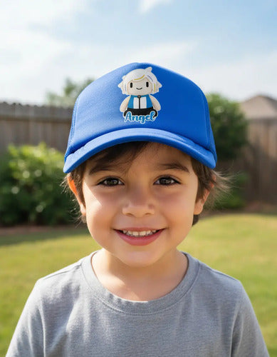 Jockey Chuy Mine Niños Personalizado Ajustable Azul Talla Niños Chuymine